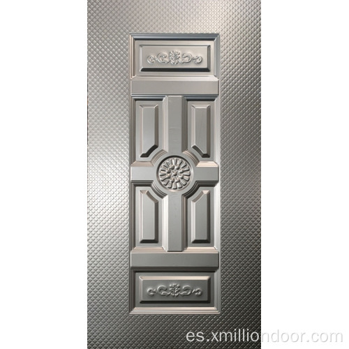 Hoja de puerta de acero en relieve decorativa